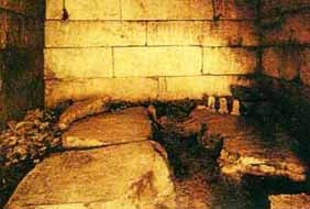 Coffins in pyramid