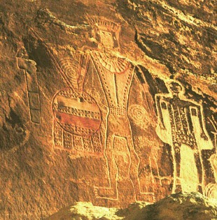 American Rockies. Rock painting