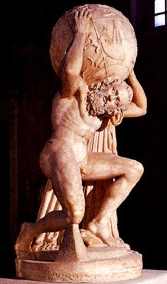 Atlas with globe