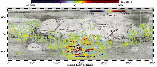 Mars ionosphere map