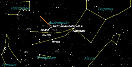 Andromeda danguje