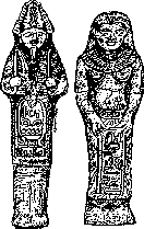 Osiris and Isis stattuetes