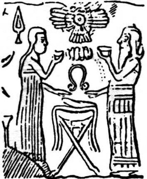 Enki and Ninhursag celebrates man creation
