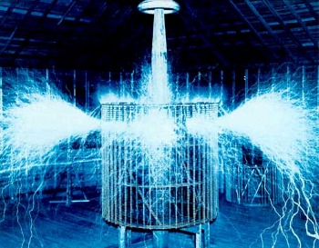 Blue coil of Nikola Tesla