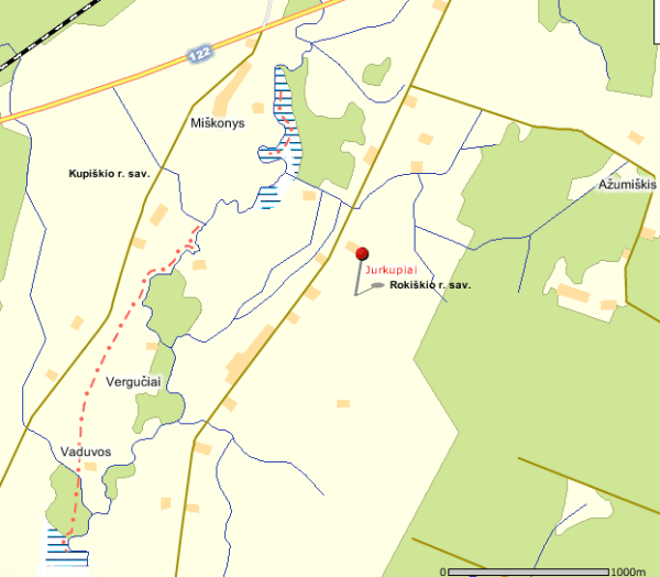 Map of Jurkainiai