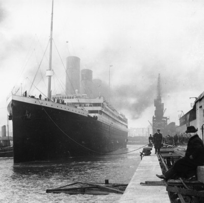 Titanic at port