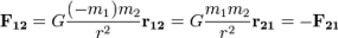 Formula of Negative mass