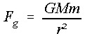 Gravity formula