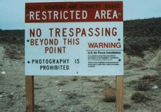 Prohibition sign at Area 51